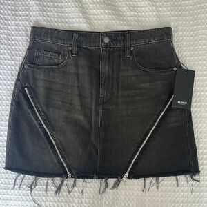 Hudson Jeans Black Denim Skirt